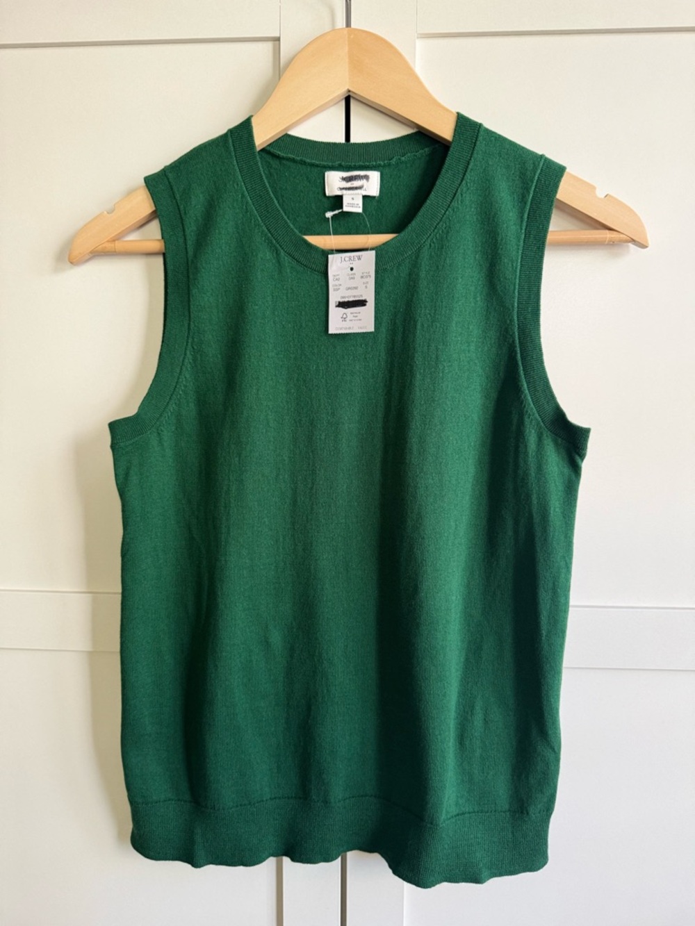 J. Crew Factory Women’s Classic Sweater Shell - Size Small - Serene Spruce Green - Picture 2 of 4